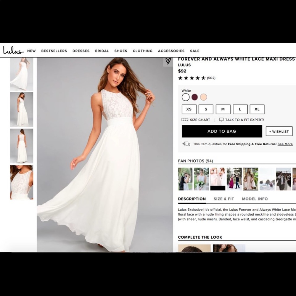 White Lulus Dress